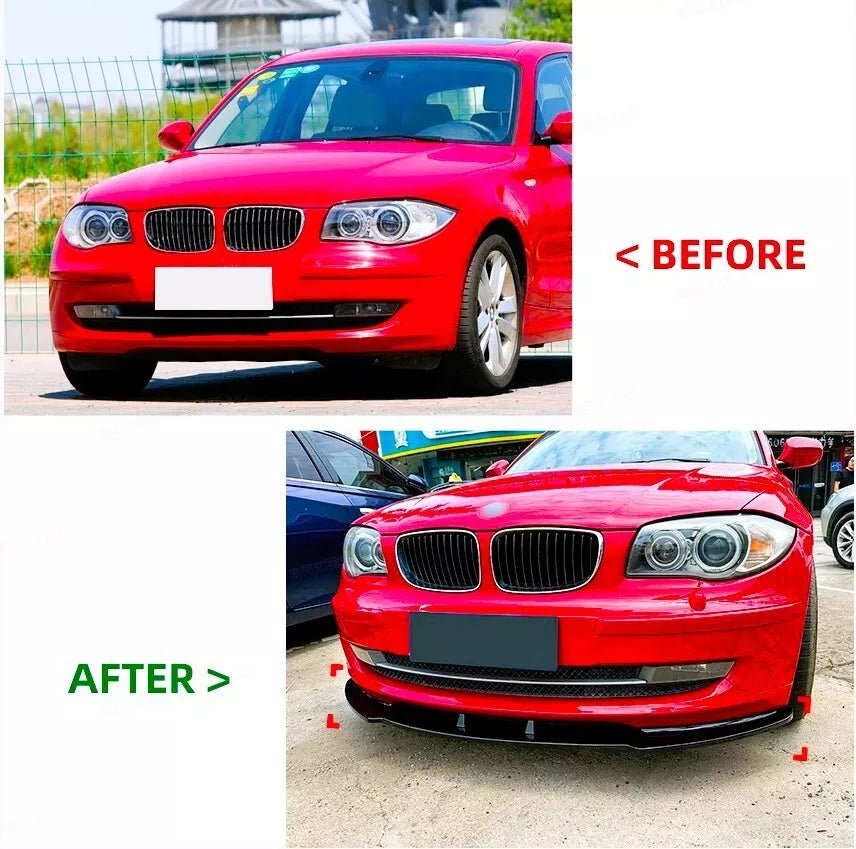 BMW 1 Series E82 E88 Front Splitter Spoiler Lip ABS Carbon Fibre