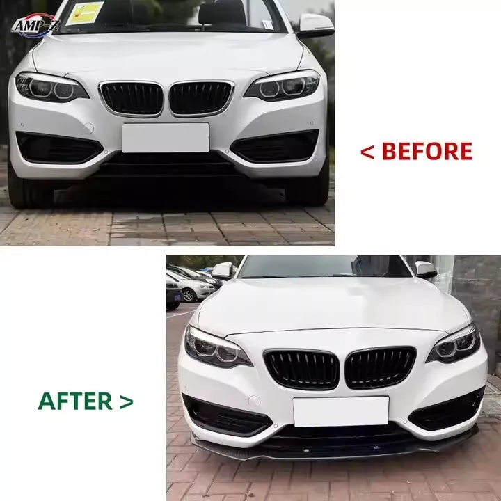 BMW 2 Series F22 F23 Front Splitter Spoiler Lip ABS Gloss Black