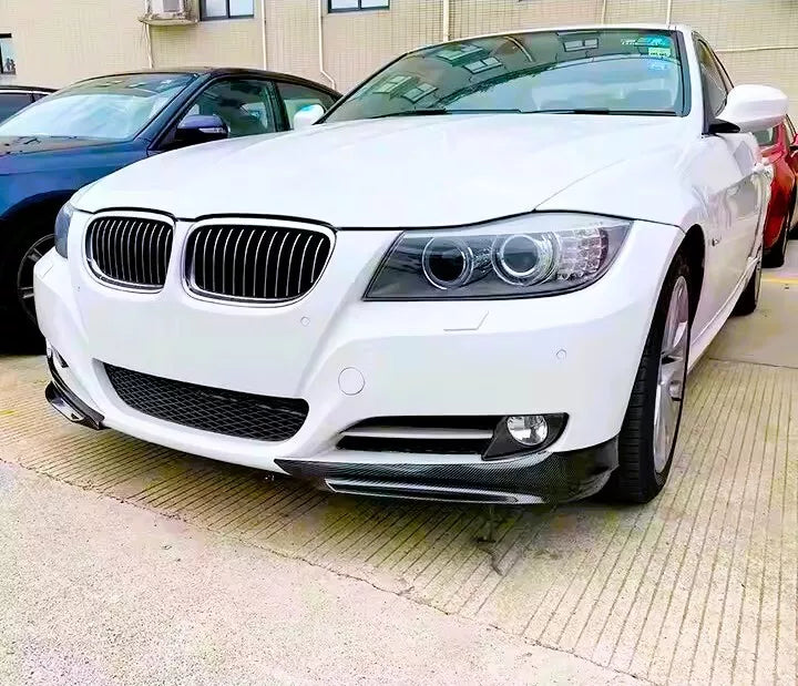BMW 3 Series E90 E91 LCI Front Corner Splitters ABS Gloss Black
