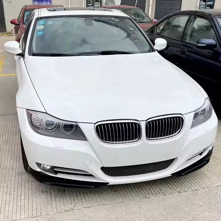 BMW 3 Series E90 E91 LCI Front Corner Splitters ABS Gloss Black