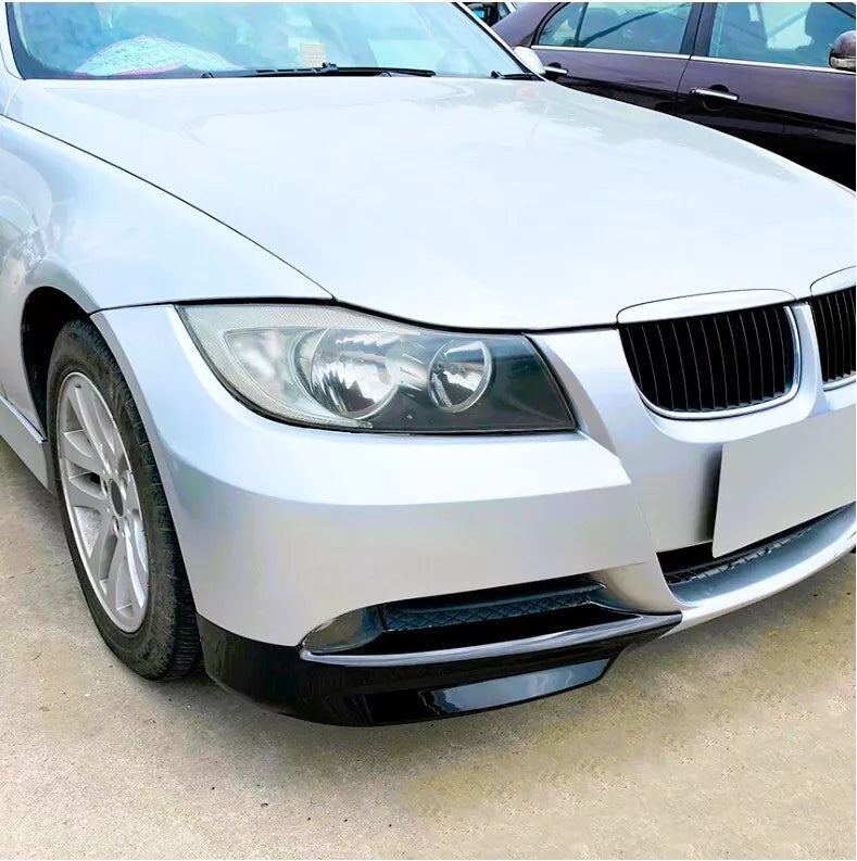 BMW 3 Series E90 E91 PRE-LCI Front Corner Splitters ABS Gloss Black