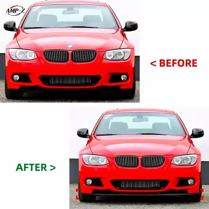 BMW 3 Series E92 E93 Front Splitter Spoiler M Sport ABS Gloss Black
