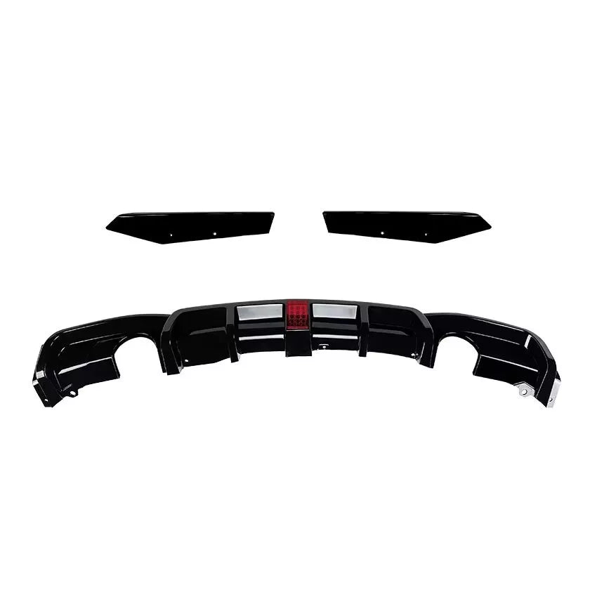 BMW 3 Series F30 F31 Rear Valance Diffuser Dual W/LED ABS Carbon Fibre
