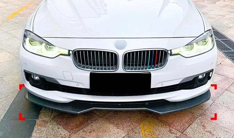 BMW 3 Series F30 F31 Front Splitter M Sport 2011-2019 ABS Gloss Black