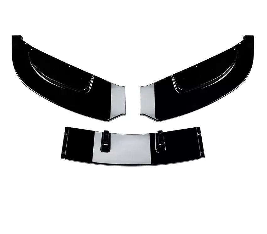 Mercedes C Class W204 Front Splitter Spoiler Lip Kit ABS Gloss Black