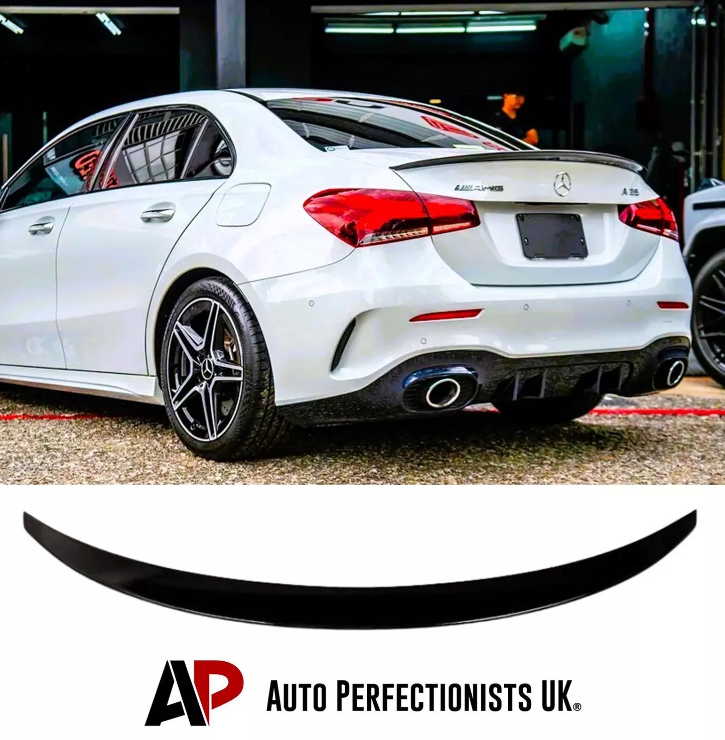 Mercedes A Class V177 Rear Boot Spoiler AMG 2018-2024 ABS Gloss Black