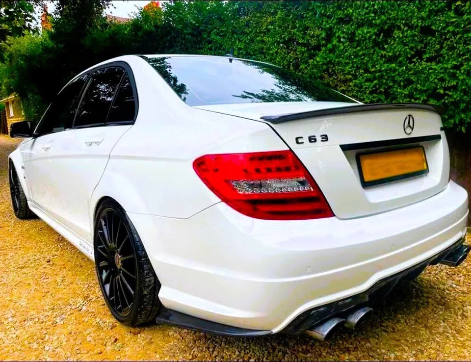 Mercedes C Class W204 Rear Boot Spoiler Wing Body Kit ABS Gloss Black