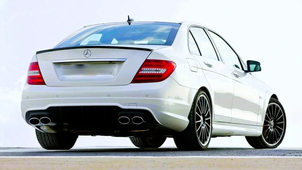 Mercedes C Class W204 Rear Boot Spoiler Wing Body Kit ABS Gloss Black