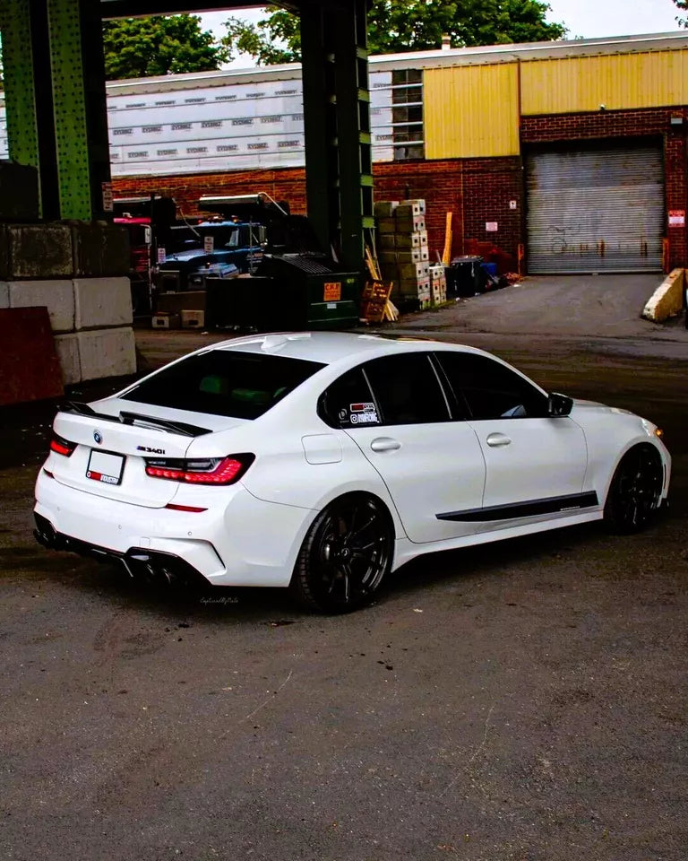BMW 3 Series M3 G20 G80 Rear Spoiler V Style 2018-2024 ABS Gloss Black