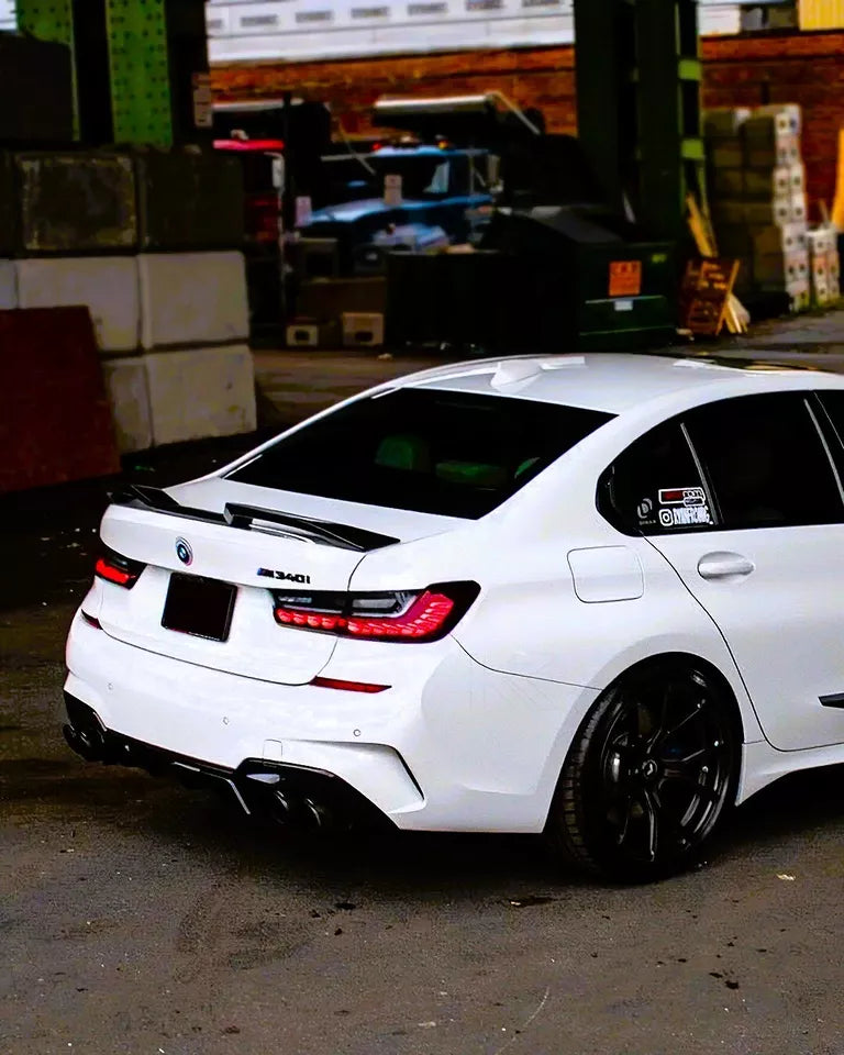 BMW 3 Series M3 G20 G80 Rear Spoiler V Style 2018-2024 ABS Gloss Black