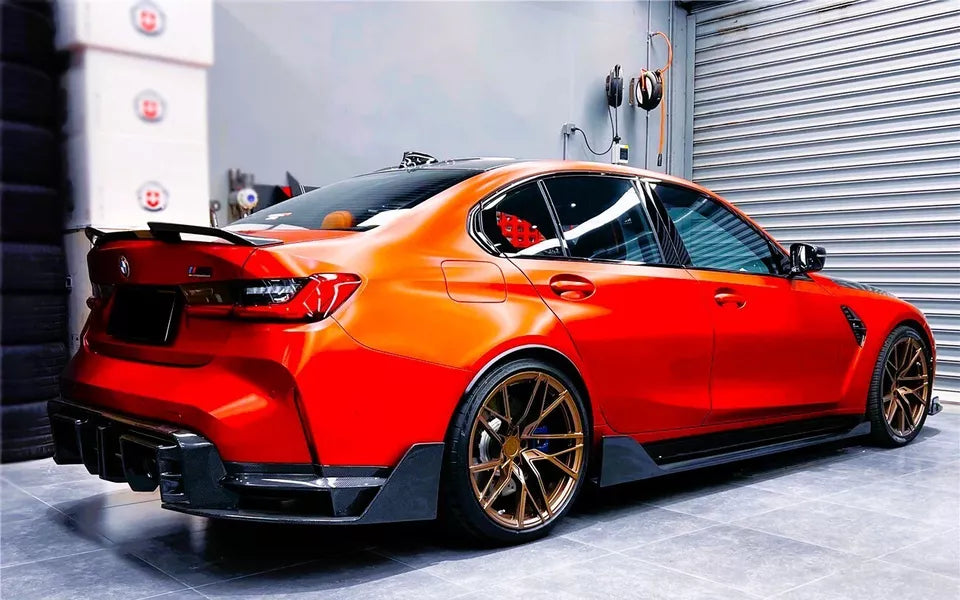 BMW 3 Series M3 G20 G80 Rear Spoiler V Style 2018-2024 ABS Gloss Black