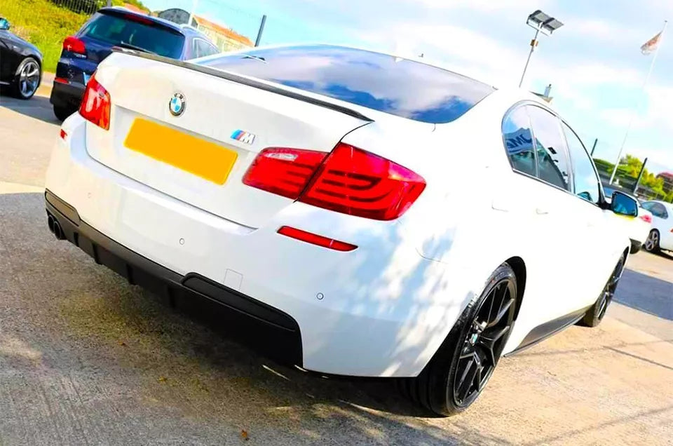 BMW 5 Series F10 F11 Rear Valance Diffuser 10-17 ABS Gloss Black