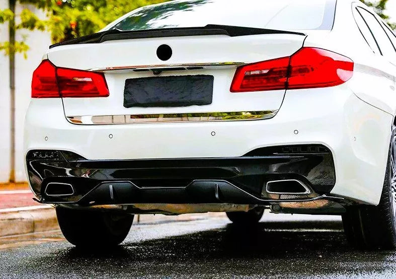 BMW 5 Series G30 Rear Valance Diffuser 2018-20 ABS Gloss Black