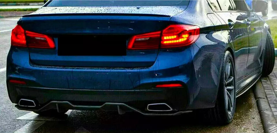 BMW 5 Series G30 Rear Valance Diffuser 2018-20 ABS Gloss Black