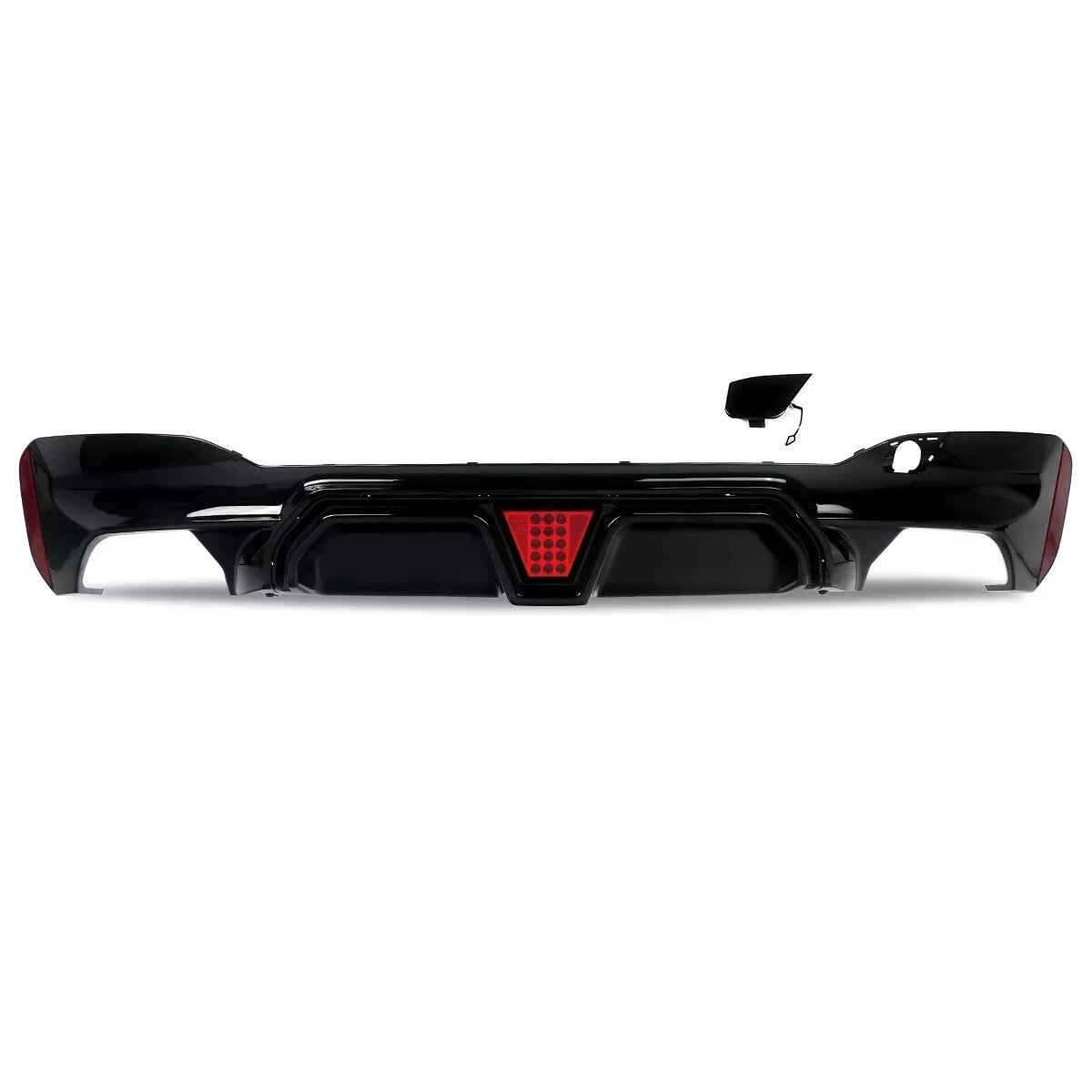 BMW 5 Series G30 Rear Valance Diffuser W/LED 18-20 ABS Gloss Black