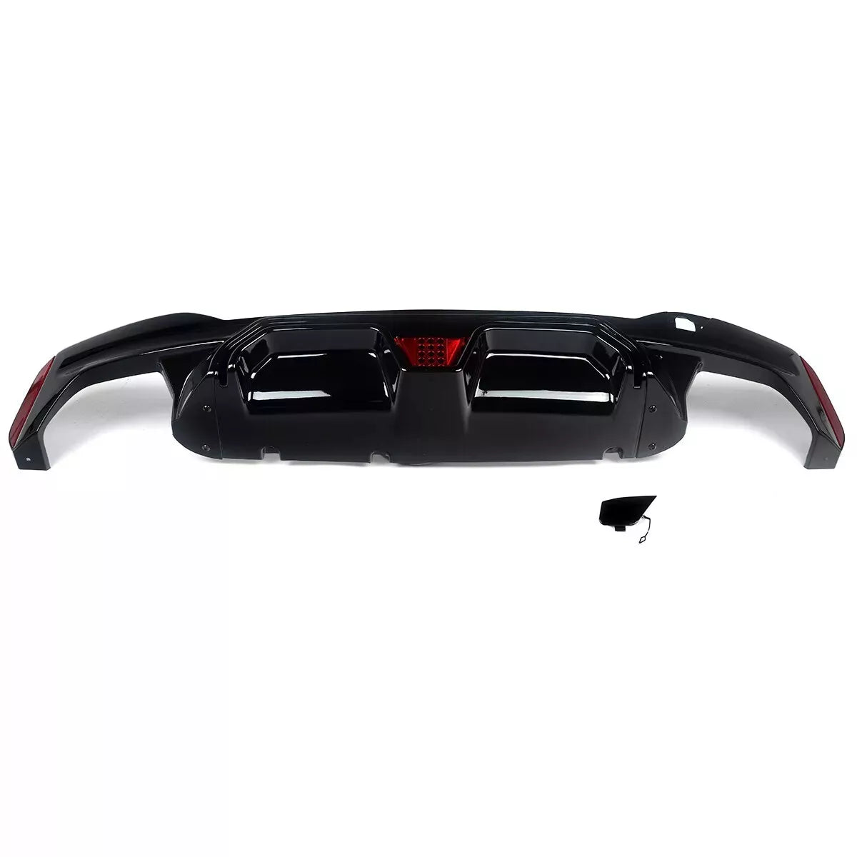BMW 5 Series G30 Rear Valance Diffuser W/LED 18-20 ABS Gloss Black