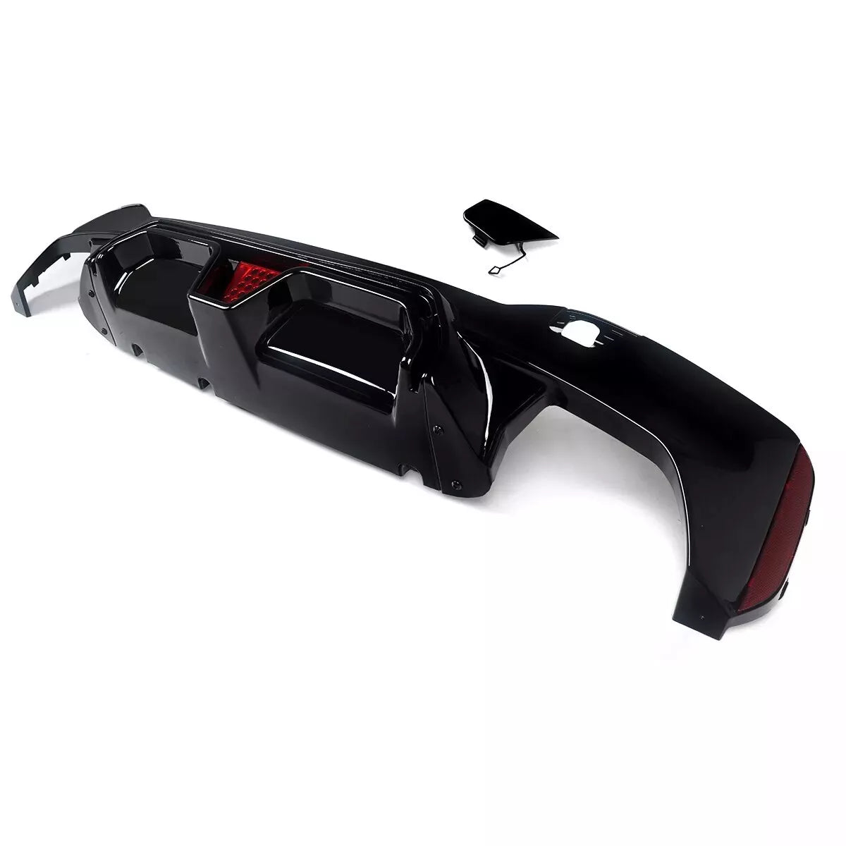 BMW 5 Series G30 Rear Valance Diffuser W/LED 18-20 ABS Gloss Black