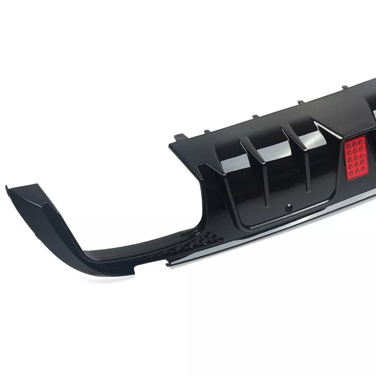 Mercedes C Class W205 AMG Line Rear Diffuser ABS Gloss Black 14-18