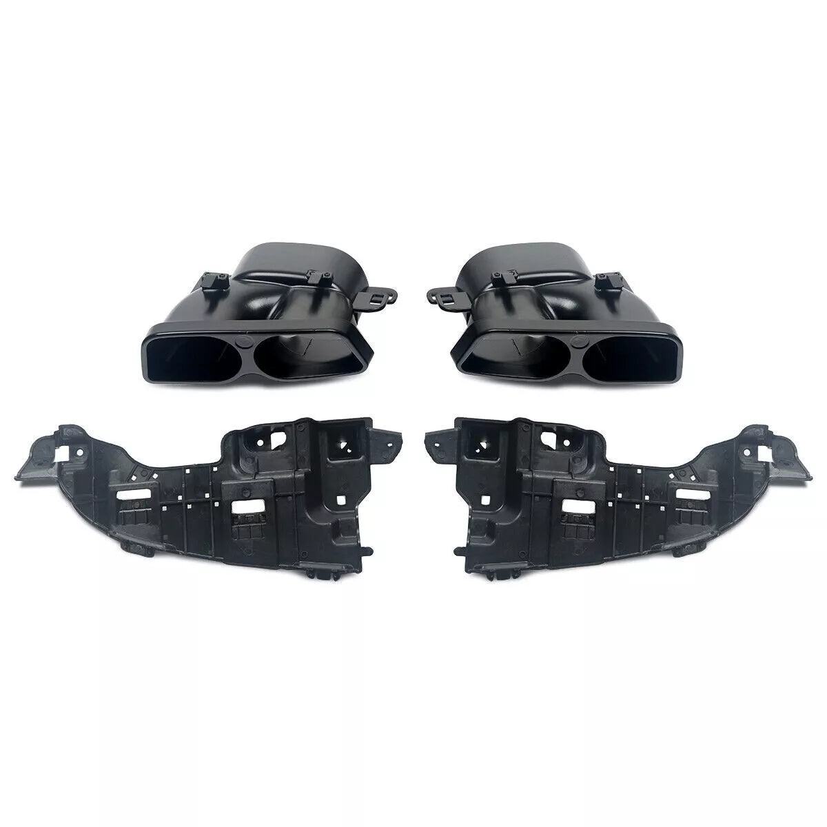 Mercedes C Class W205 AMG Line Rear Diffuser ABS Gloss Black 14-18