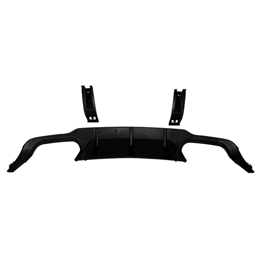 Mercedes C Class C63 AMG Rear Diffuser Valance 2011-15 ABS Gloss Black