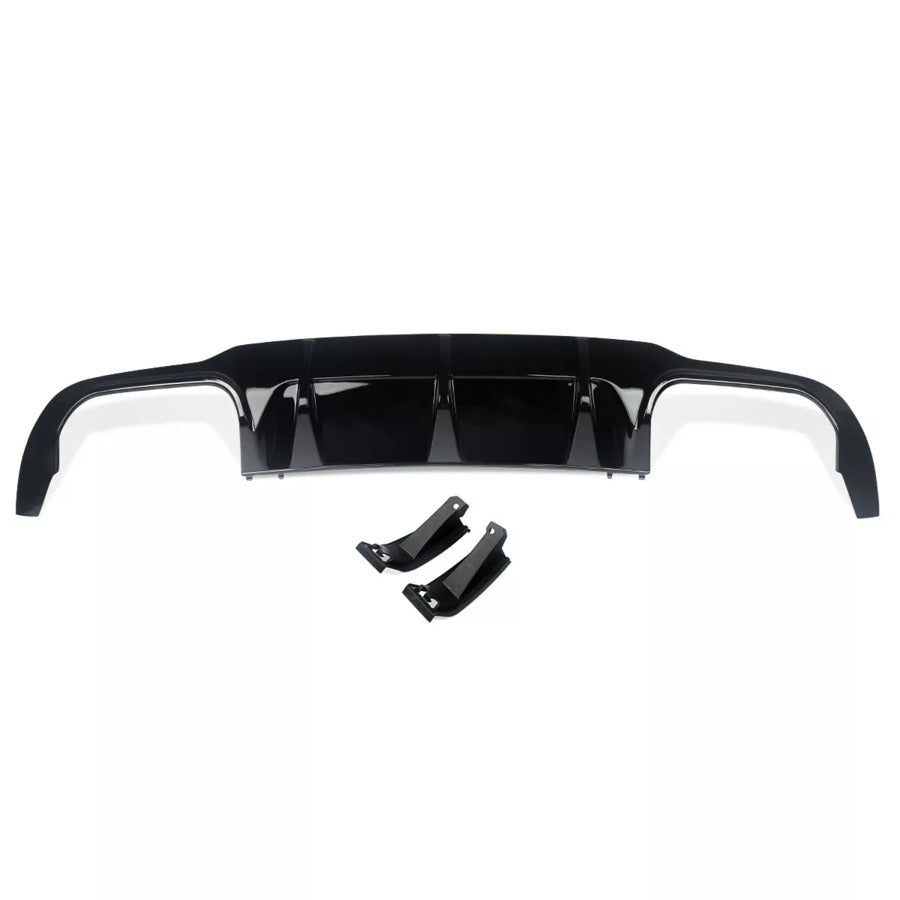Mercedes C Class C63 AMG Rear Diffuser Valance 2011-15 ABS Gloss Black