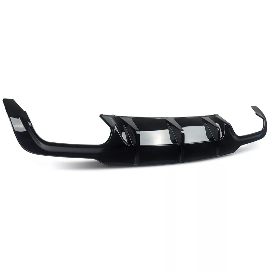 Mercedes C Class C63 AMG Rear Diffuser Valance 2011-15 ABS Gloss Black