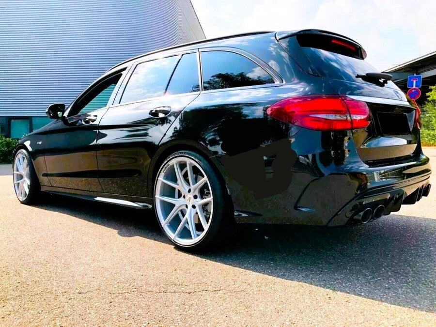 Mercedes C Class W205 Estate Rear Roof Spoiler Wing ABS Gloss Black