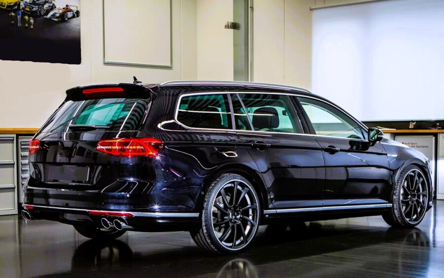 VW Passat B8 Estate Rear Roof Spoiler Wing 14-22 ABS Gloss Black