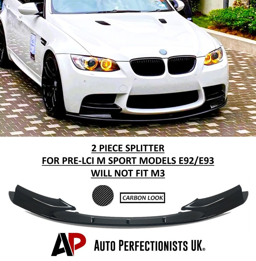 BMW 3 Series E92 E93 PRE-LCI Front Splitter 04-08 ABS Carbon Fibre