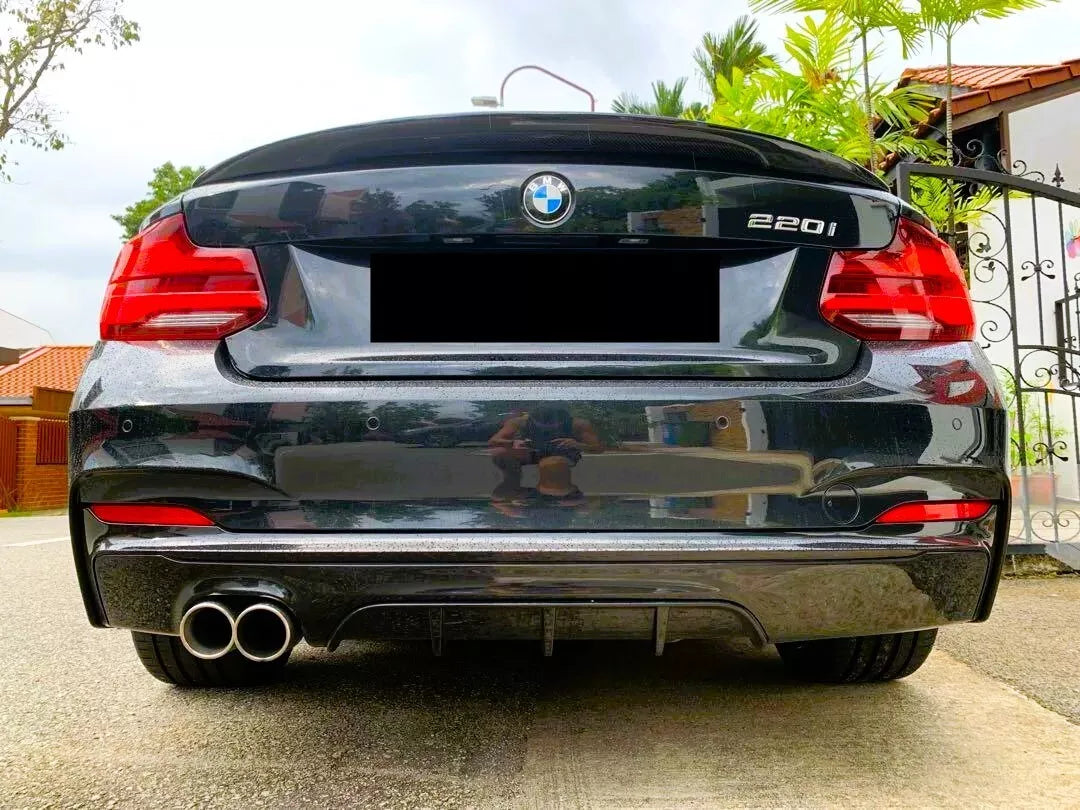 BMW 2 Series F22 F23 Rear Valance Diffuser 13-21 ABS Carbon Fibre