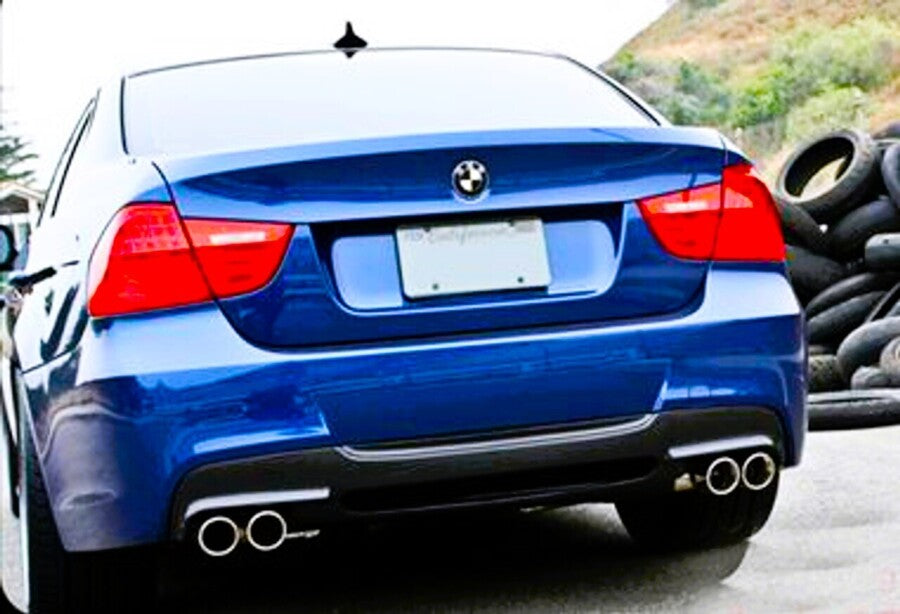 BMW 3 Series E90 E91 Rear Valance Diffuser 04-13 ABS Gloss Black