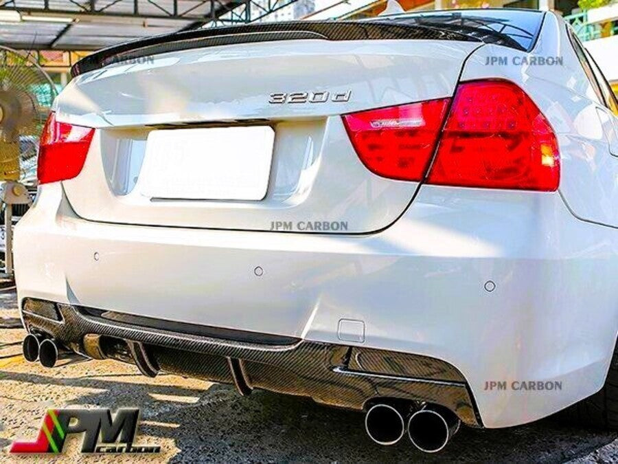 BMW 3 Series E90 E91 Rear Valance Diffuser 04-13 ABS Gloss Black