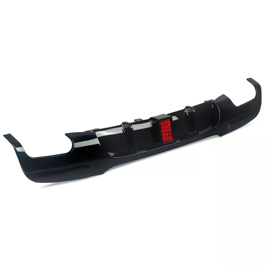 BMW 3 Series E90 E91 Rear Valance Diffuser 04-13 W/LED ABS Gloss Black