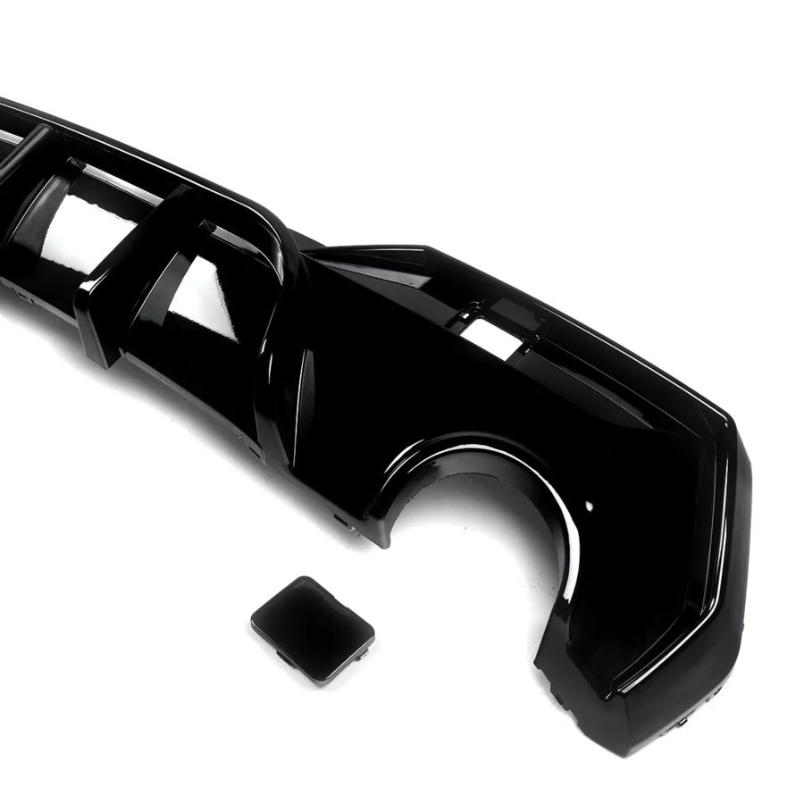 BMW 4 Series G22 G23 Rear Diffuser Valance W/LED ABS Gloss Black
