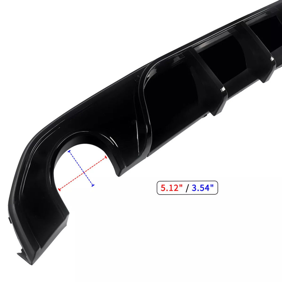 BMW 4 Series G26 4dr Gran Coupe Rear Diffuser 20-24 ABS Gloss Black