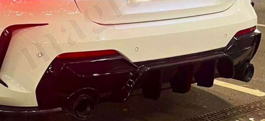 BMW 4 Series G26 4dr Gran Coupe Rear Diffuser 20-24 ABS Gloss Black