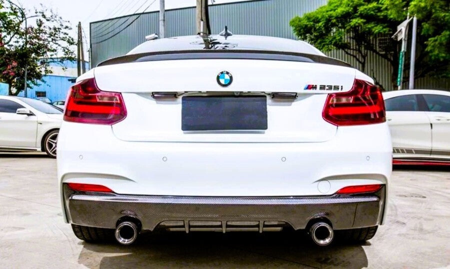 BMW 2 Series F22 Rear Boot Spoiler P Style Wing 13-21 ABS Carbon Fibre