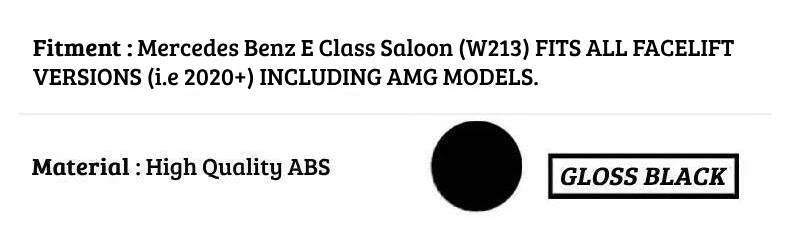Mercedes E Class W213 Car Rear Spoiler 2020-2024 Gloss Black