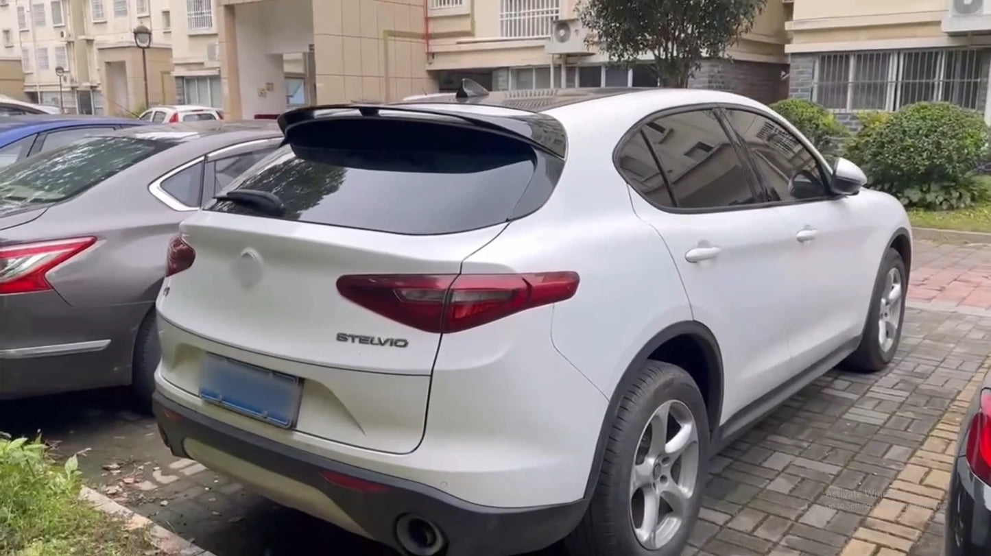 Alfa Romeo Stelvio Gloss Black Rear Roof Spoiler Lip 2017- 24