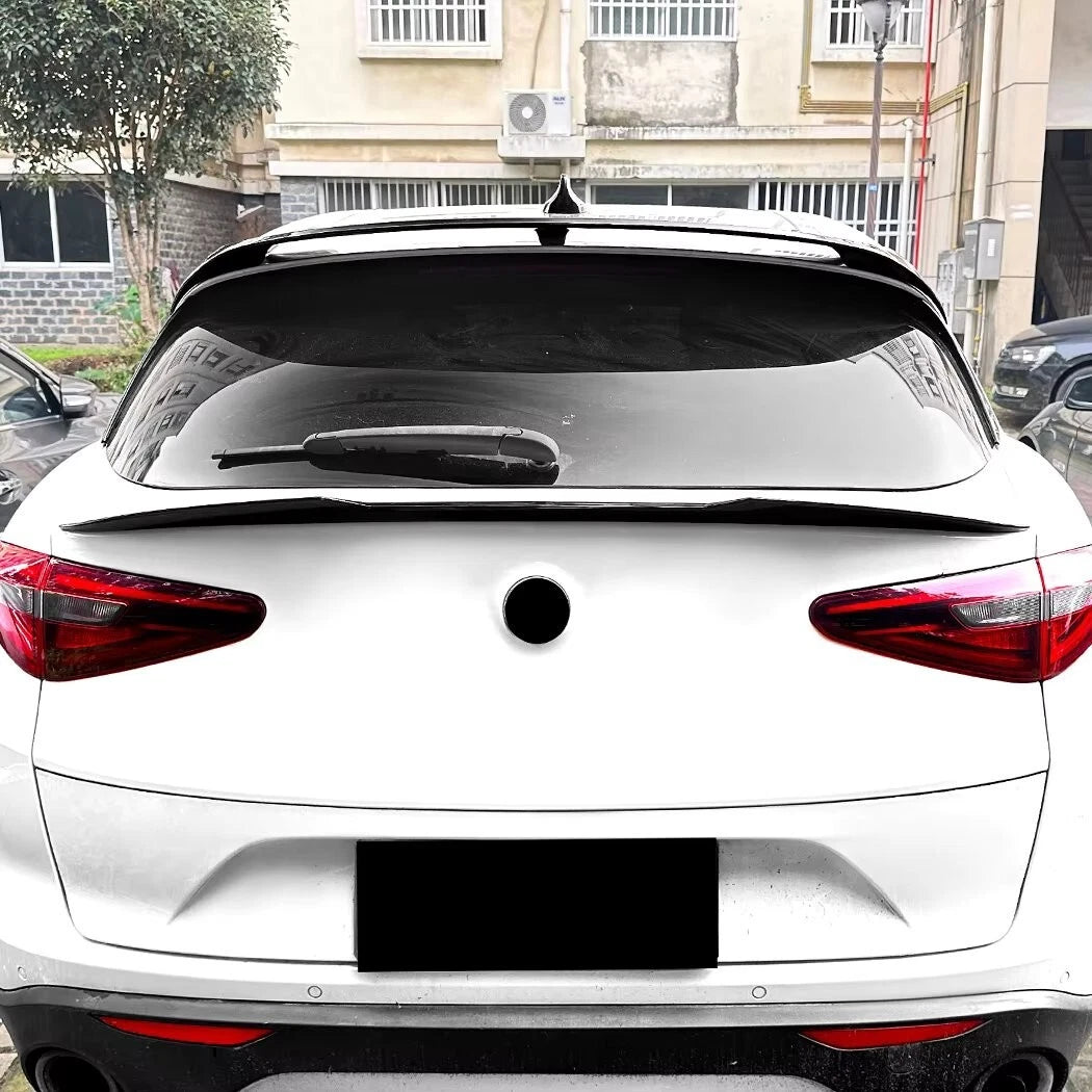 Alfa Romeo Stelvio Gloss Black Rear Roof Spoiler Lip 2017- 24