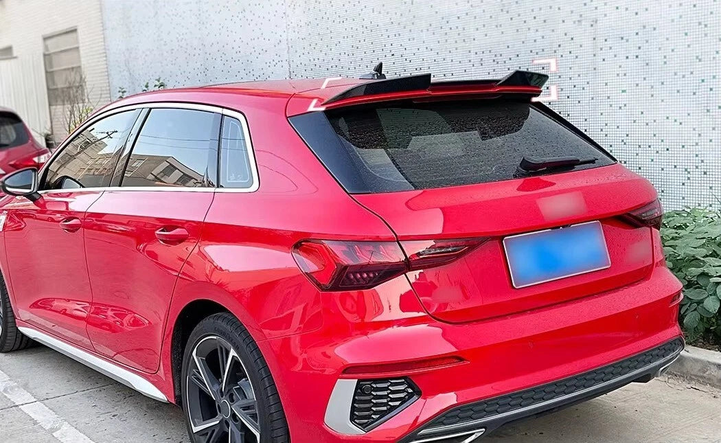 Audi A3 S3 RS3 8Y Gloss Black Rear Roof Spoiler Lip Splitter 2020- 24