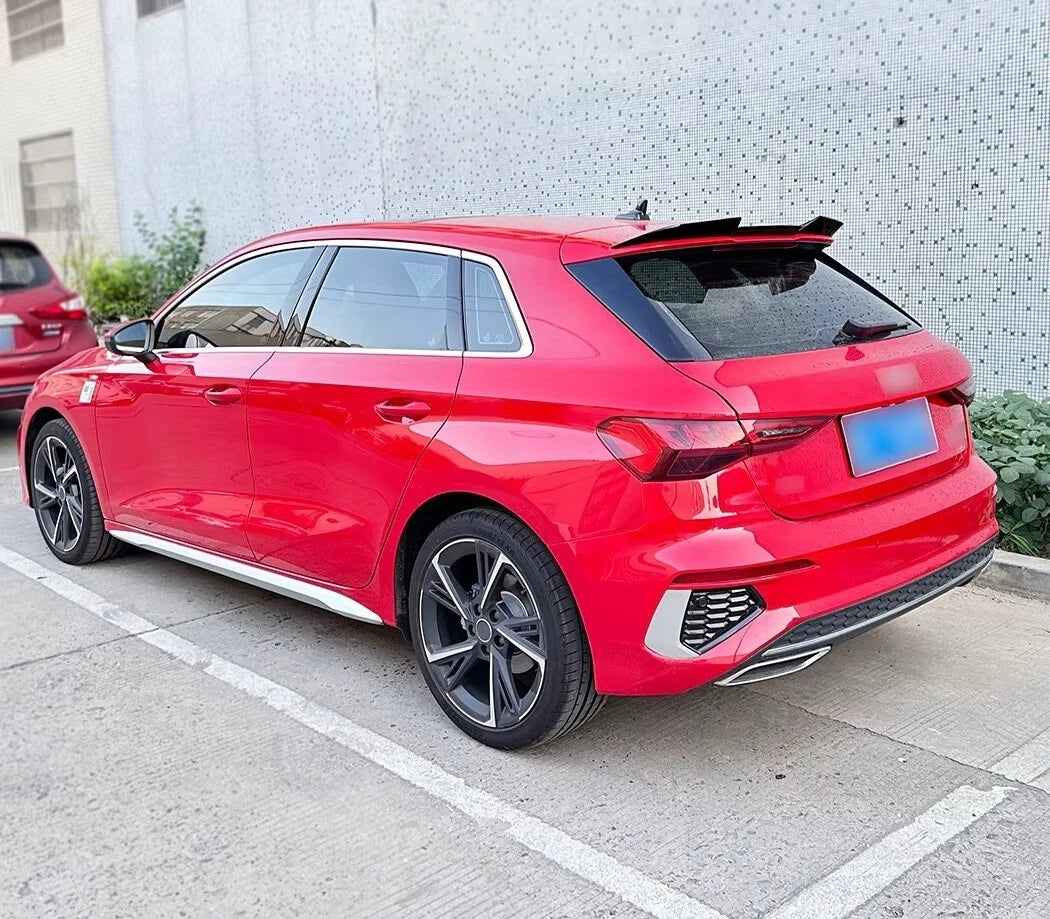 Audi A3 S3 RS3 8Y Gloss Black Rear Roof Spoiler Lip Splitter 2020- 24