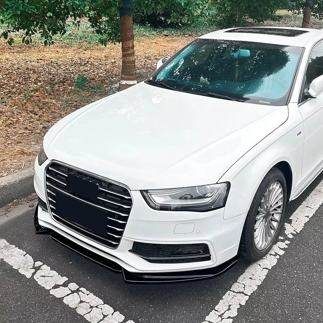 Audi A4 S4 S Line B8.5 Gloss Black Front Splitter Spoiler Lip 13-16