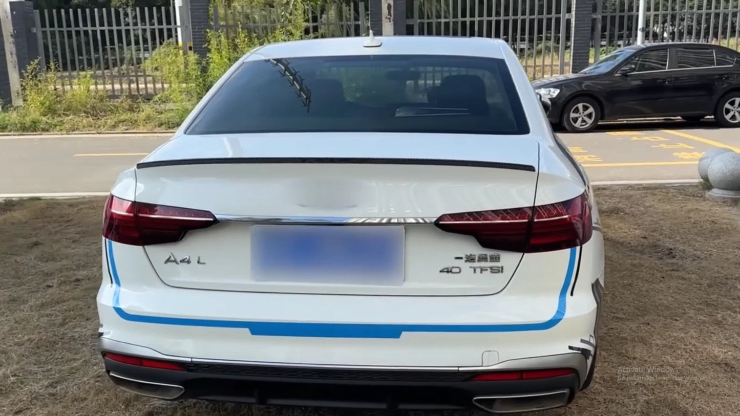 Audi A4 B9 Gloss Black Rear S4 Style Boot Spoiler Lip Aero 2016- 24