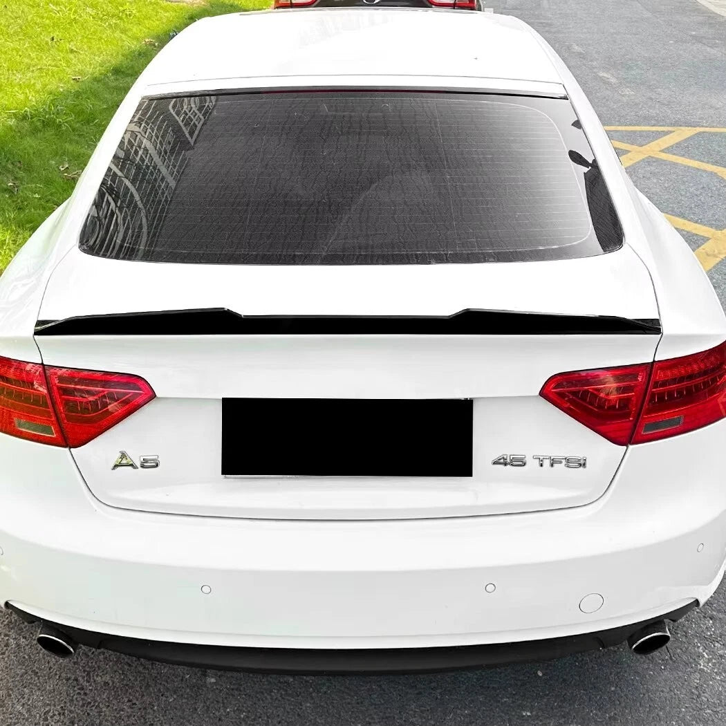 Audi A5 B8 Sportback 4dr Gloss Black Rear PSM Ducktail Boot Spoiler
