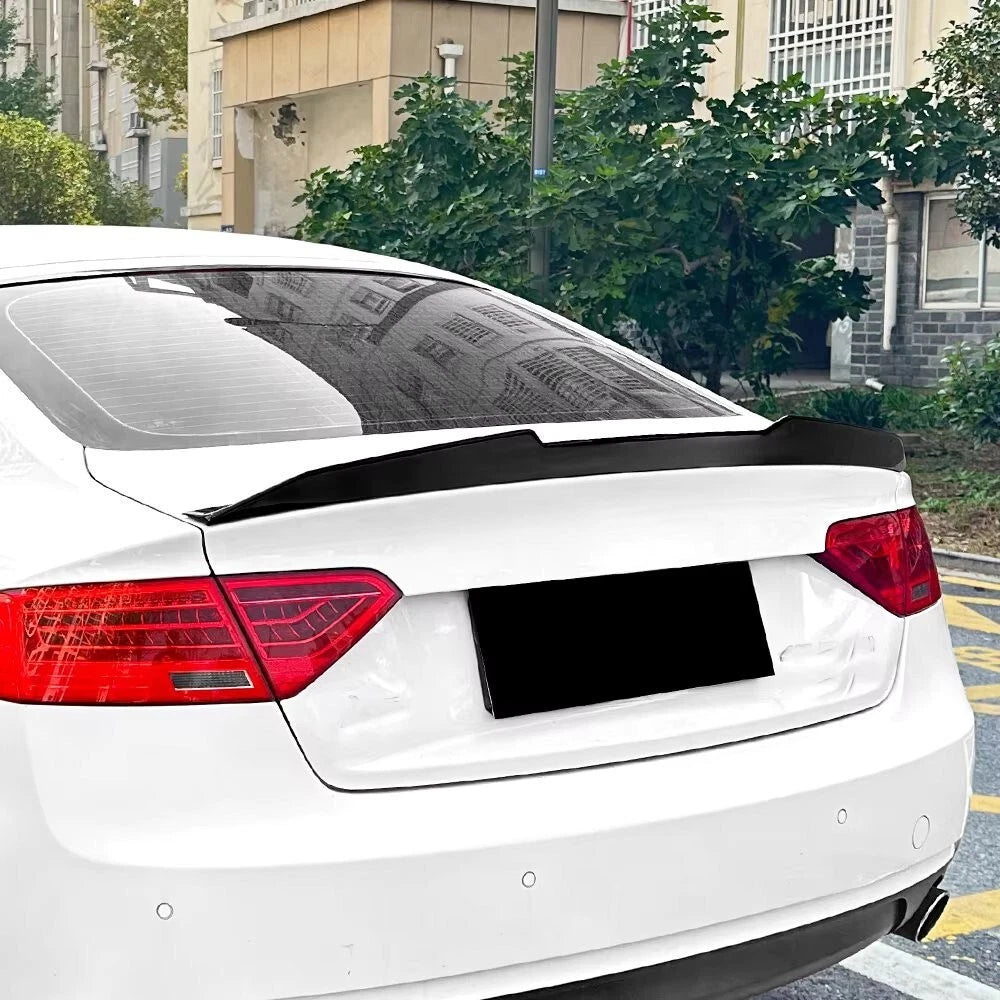Audi A5 B8 Sportback 4dr Gloss Black Rear PSM Ducktail Boot Spoiler