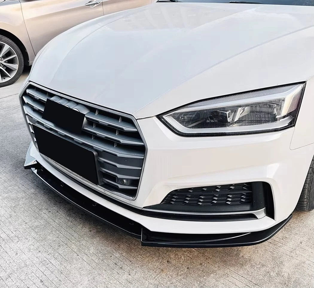 Audi A5 S5 S Line B9 Gloss Black Front Splitter Spoiler Lip 2016-2021