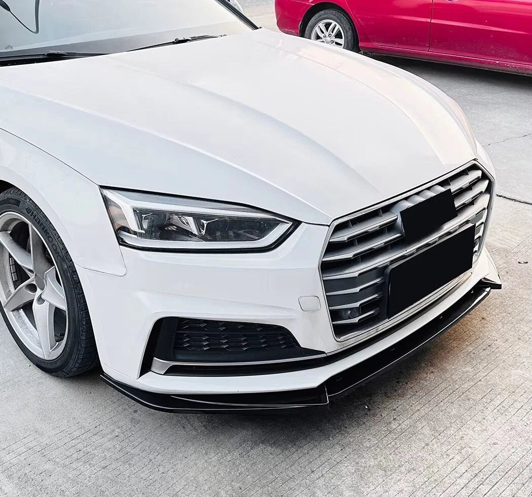 Audi A5 S5 S Line B9 Gloss Black Front Splitter Spoiler Lip 2016-2021