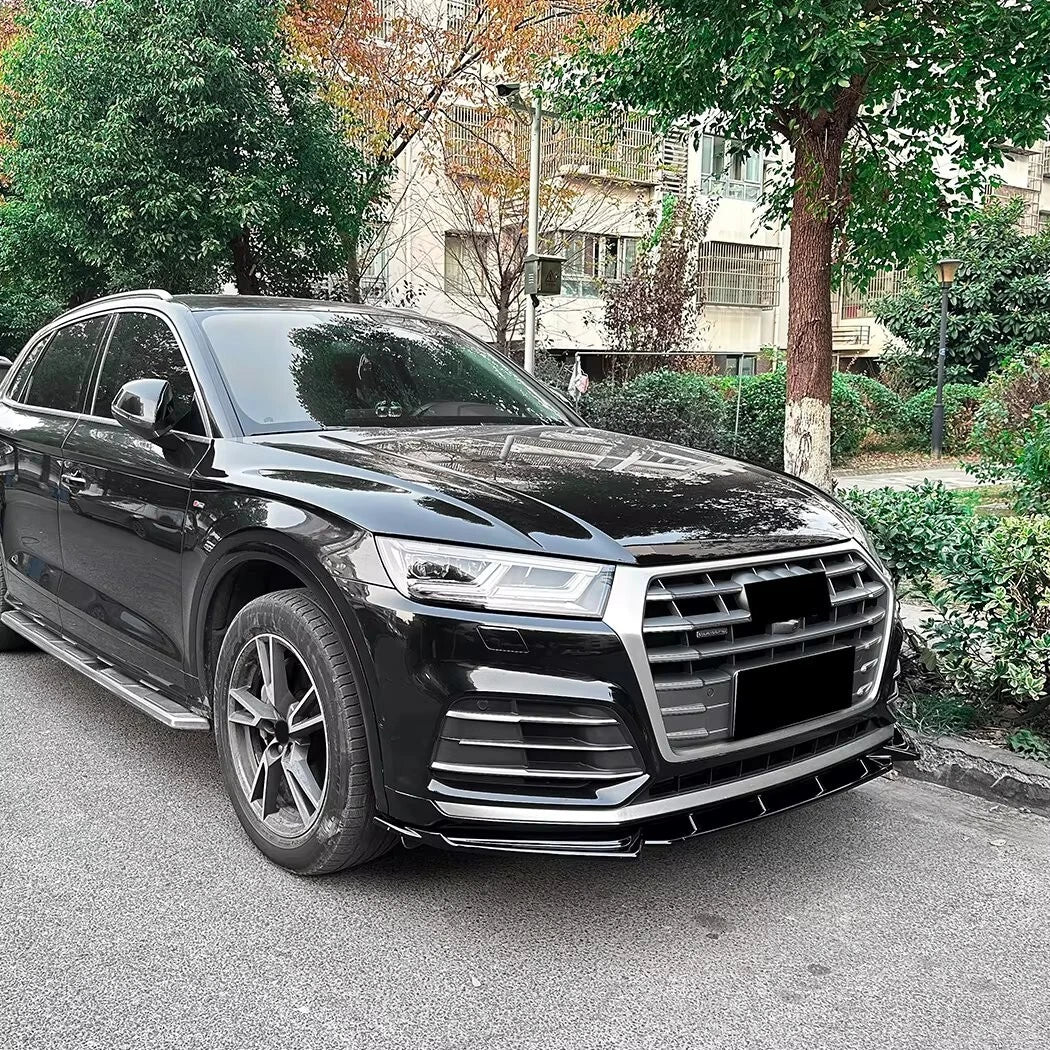 Audi Q5 SQ5 S Line FY Gloss Black Front Splitter Spoiler Aero 18-20