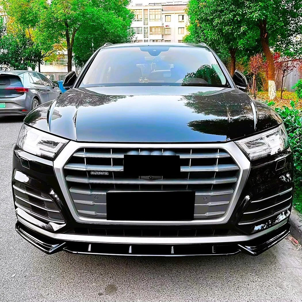 Audi Q5 SQ5 S Line FY Gloss Black Front Splitter Spoiler Aero 18-20